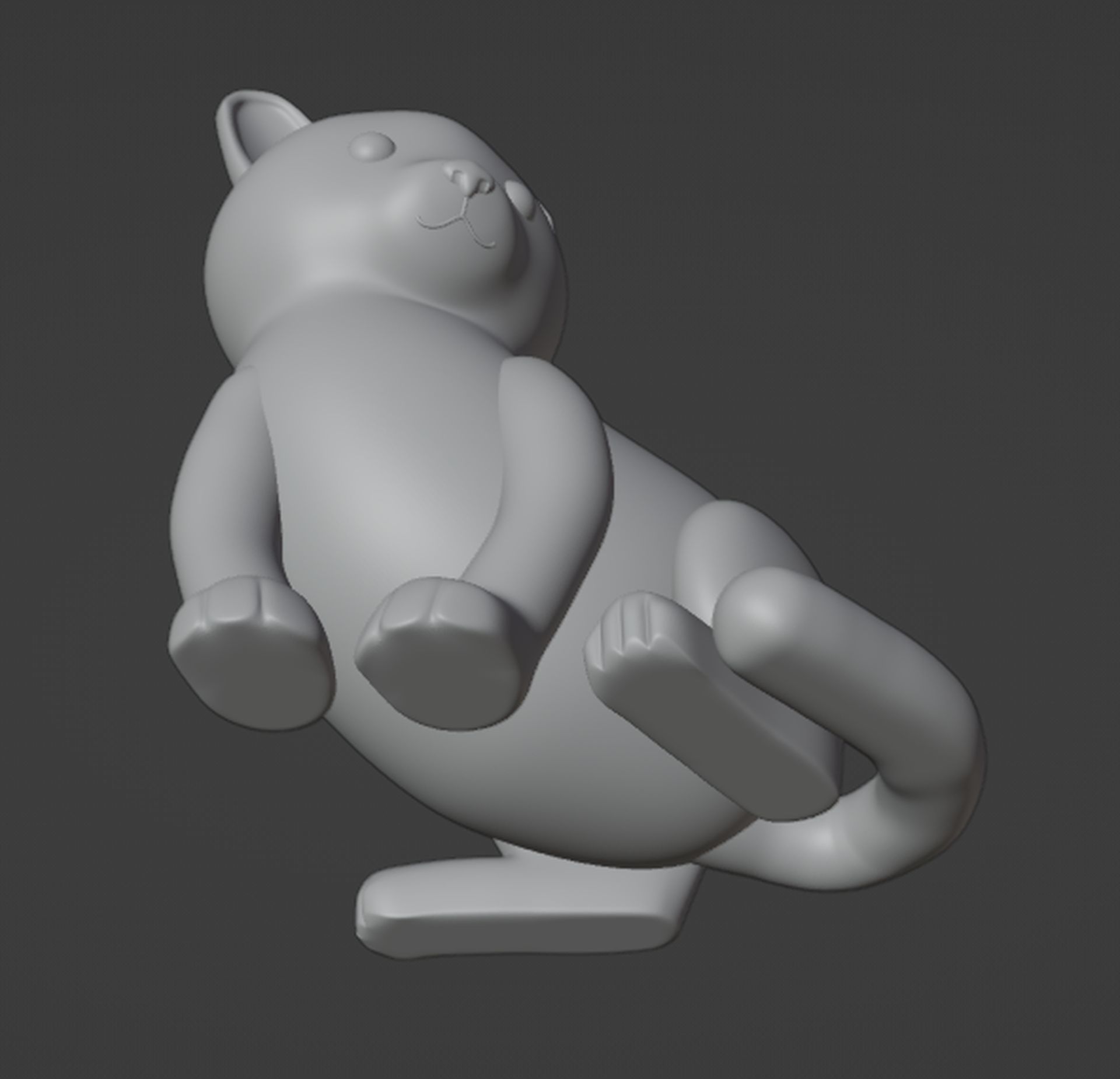 Cat Figurine v2 3D print model_9