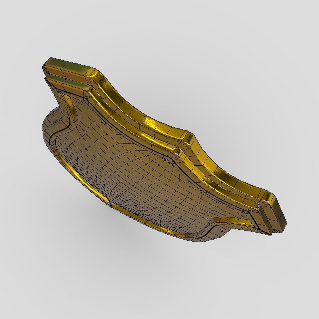 Police Badge Low-poly 3D model_8