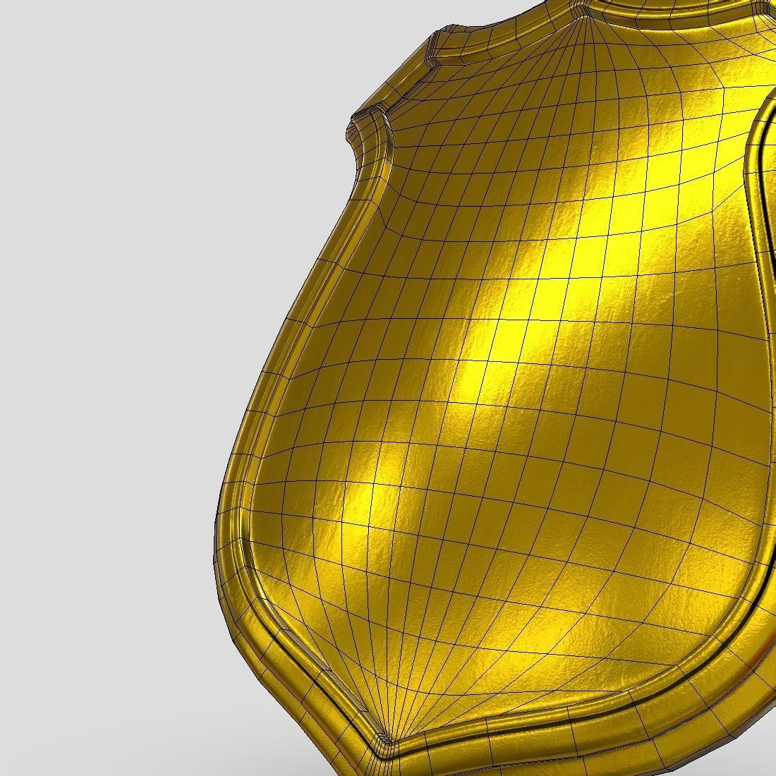 Police Badge Low-poly 3D model_16