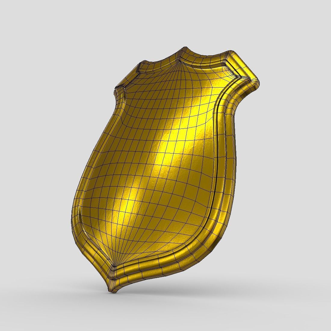 Police Badge Low-poly 3D model_14