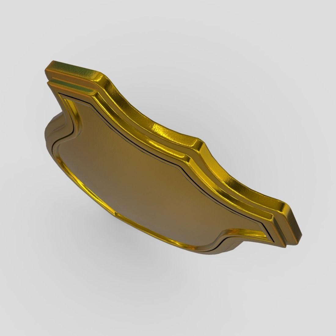 Police Badge Low-poly 3D model_7