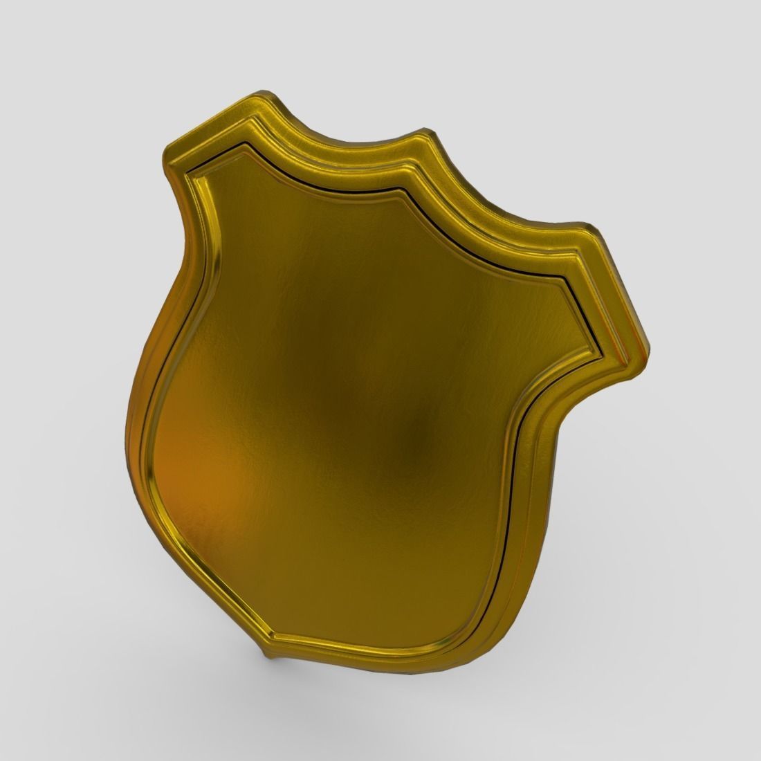 Police Badge Low-poly 3D model_5