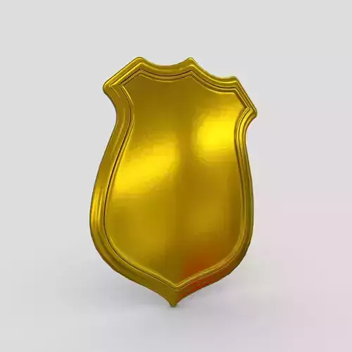 Police Badge Low-poly 3D model