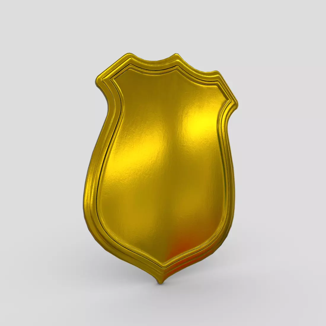 Police Badge Low-poly 3D model_0