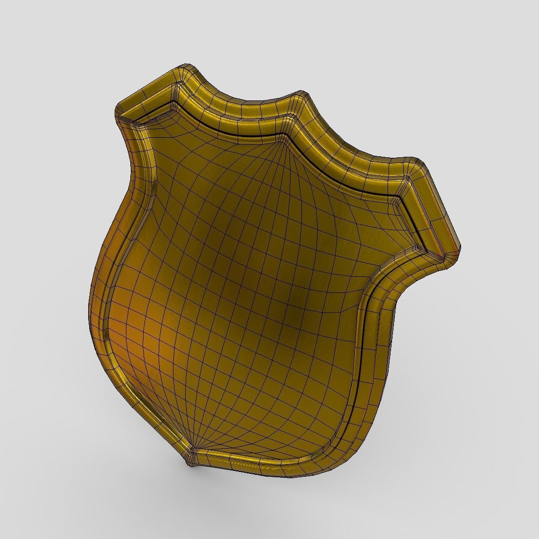 Police Badge Low-poly 3D model_6