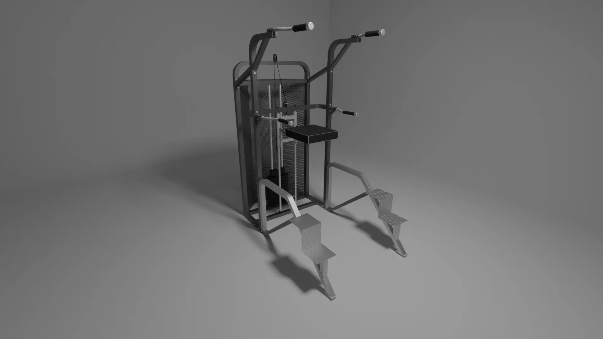 gym equipment 3D model_0