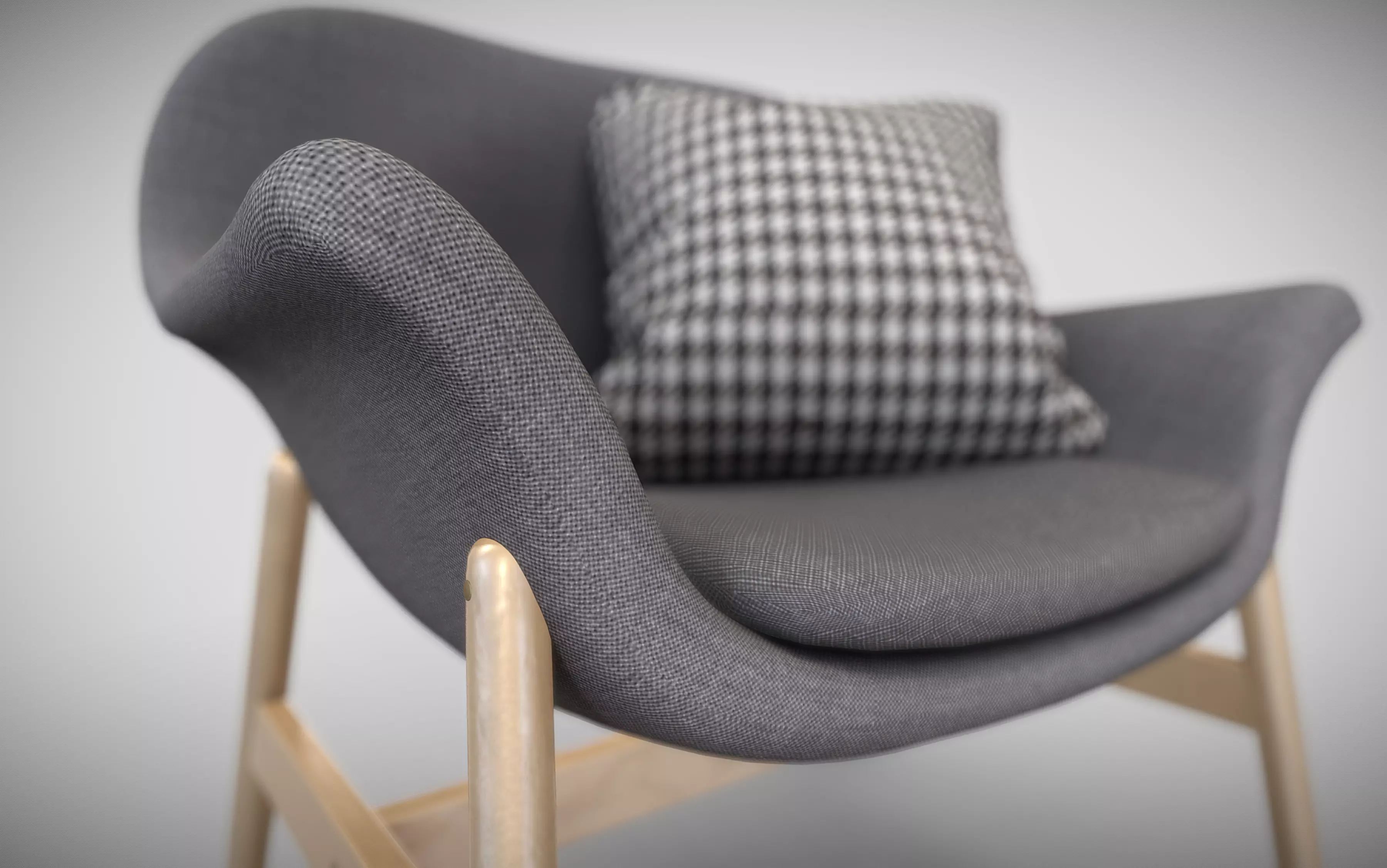 Vedbo design Armchair by Ikea Sillon Low-poly 3D model
