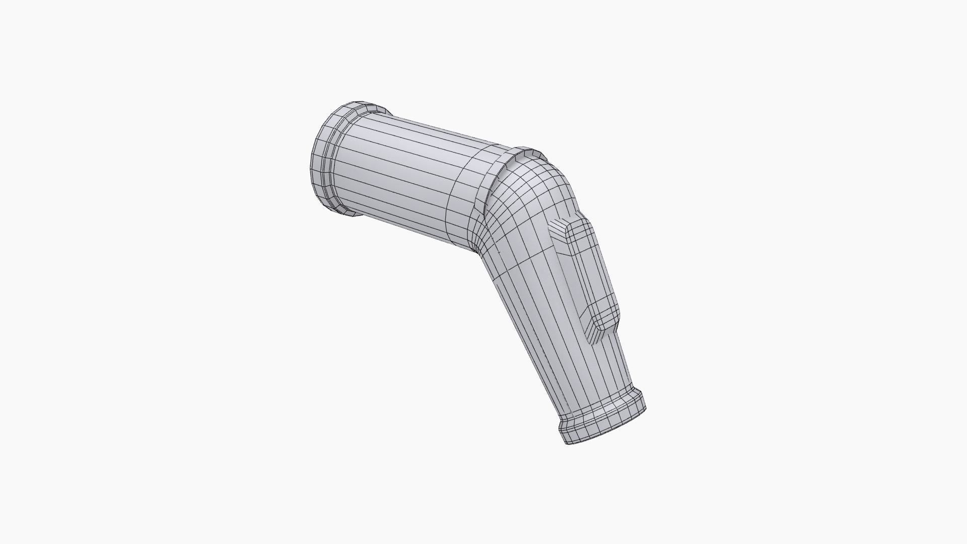NGK Spark plug boot 120 degrees Low-poly 3D model_12