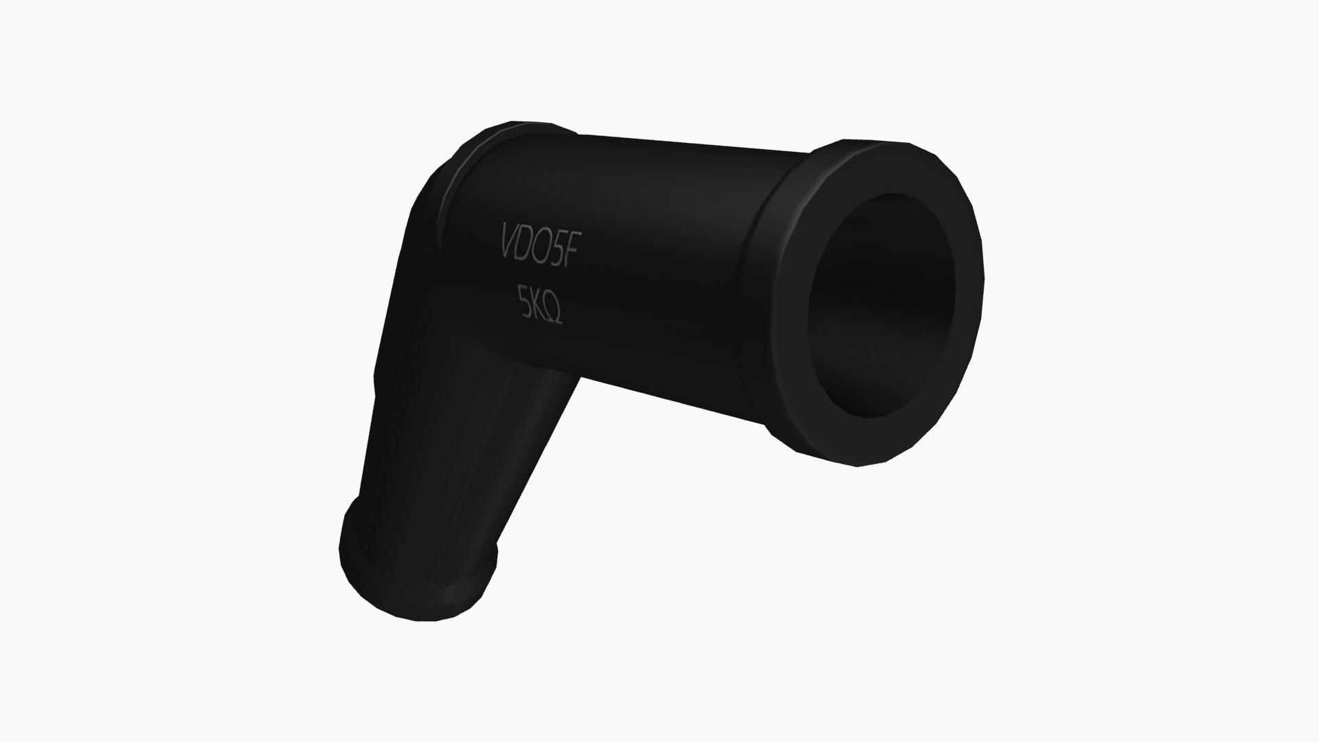 NGK Spark plug boot 120 degrees Low-poly 3D model_6