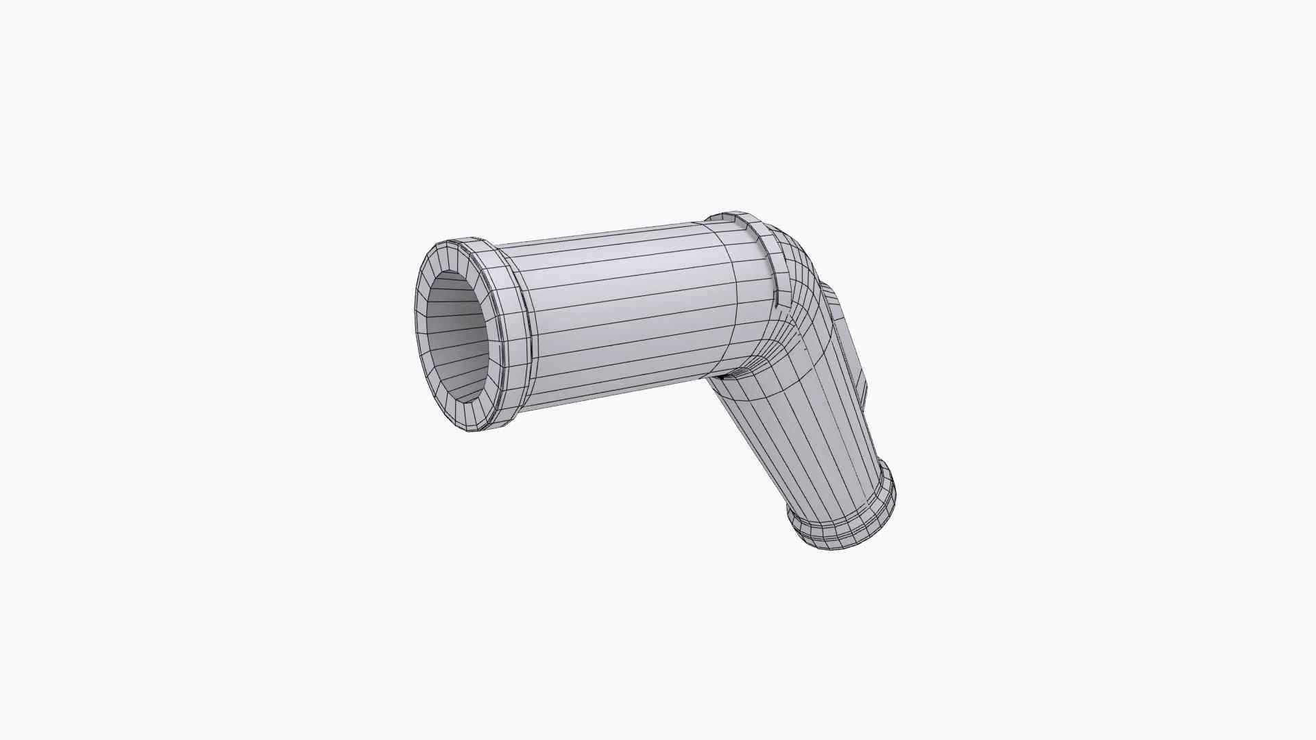 NGK Spark plug boot 120 degrees Low-poly 3D model_10