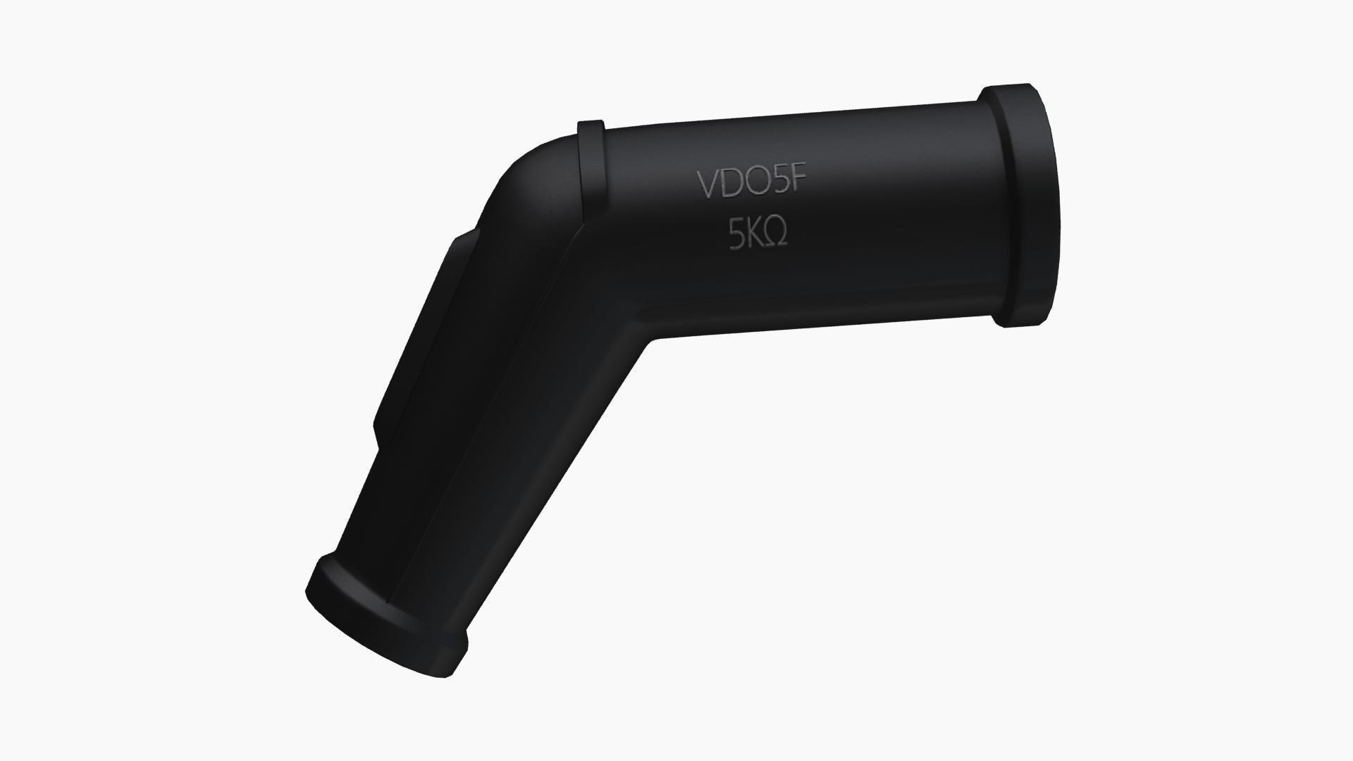 NGK Spark plug boot 120 degrees Low-poly 3D model_5