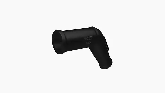 NGK Spark plug boot 120 degrees Low-poly 3D model