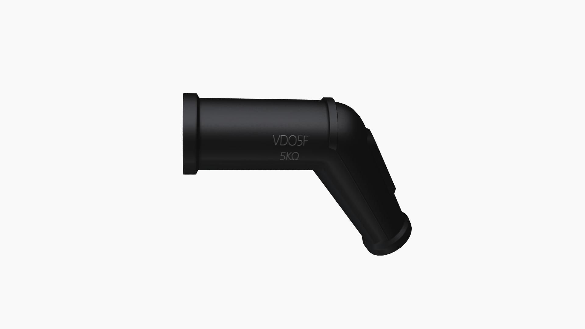 NGK Spark plug boot 120 degrees Low-poly 3D model_1