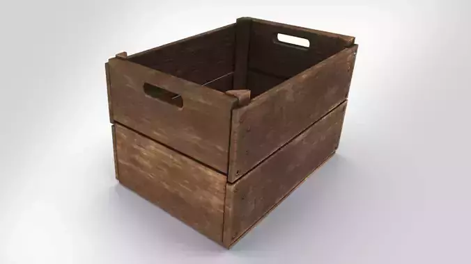 Antic Wooden Crate T6