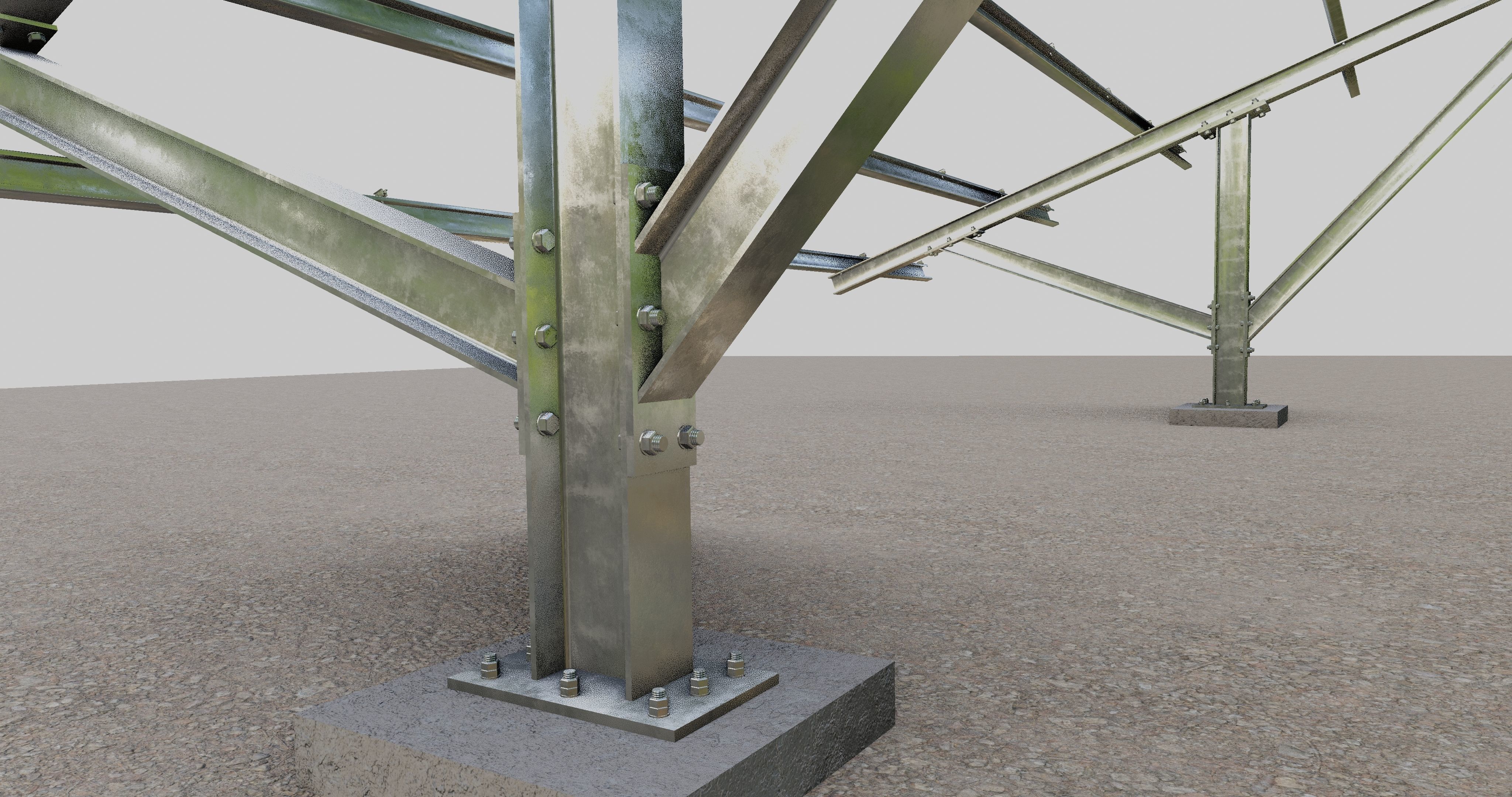 Solar Panel Steel Construction Type 19 3D model_15