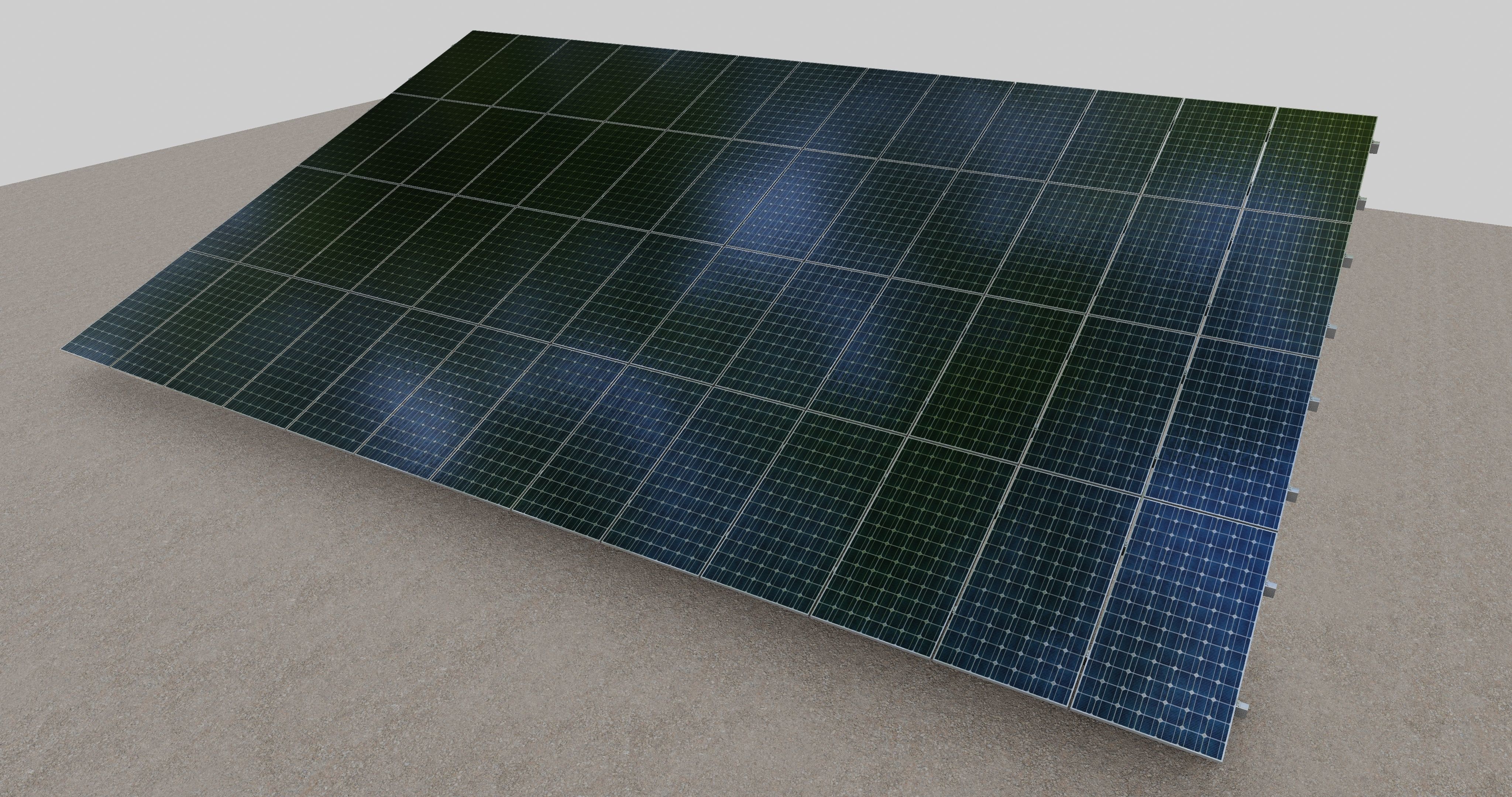 Solar Panel Steel Construction Type 19 3D model_1