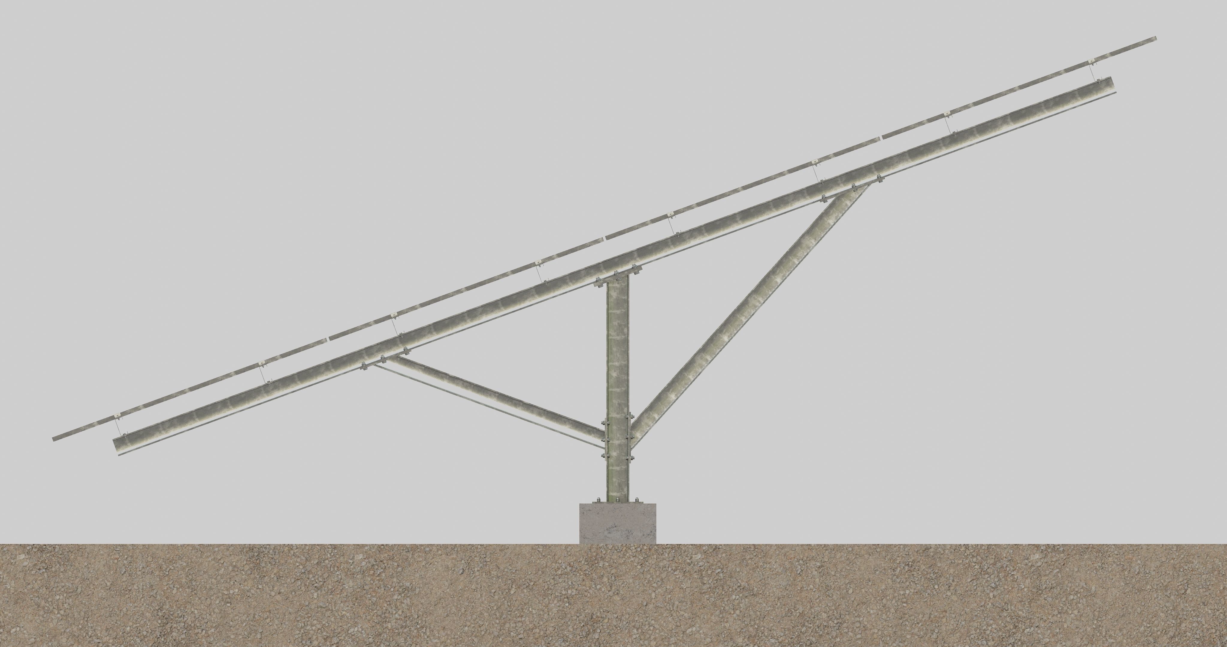 Solar Panel Steel Construction Type 19 3D model_9