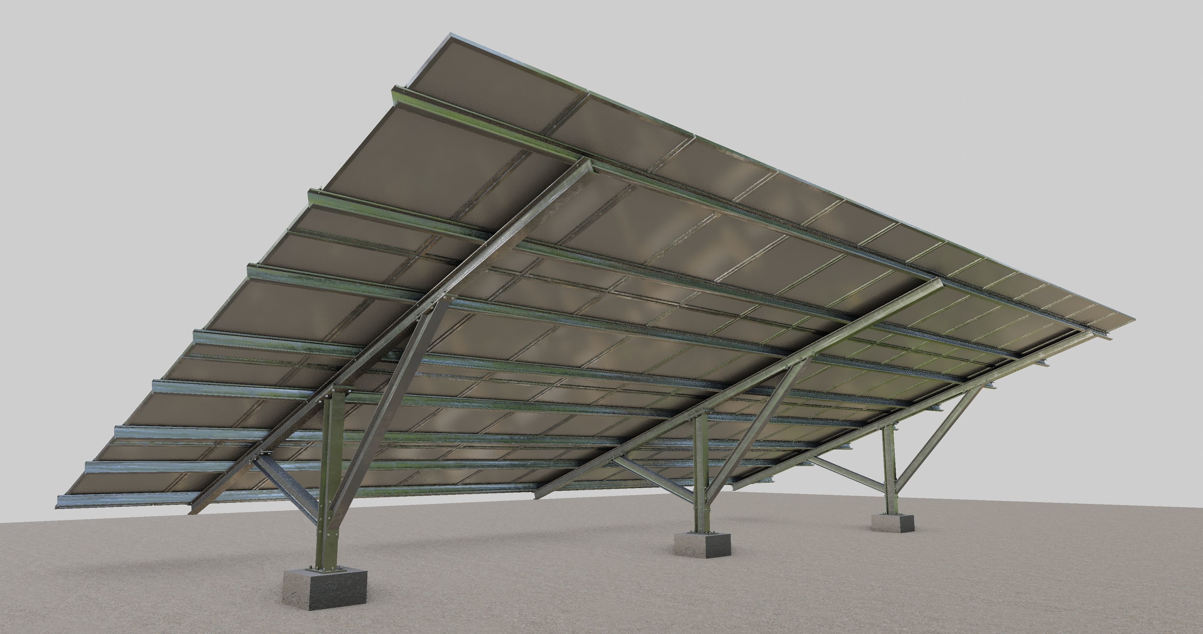 Solar Panel Steel Construction Type 19 3D model_3