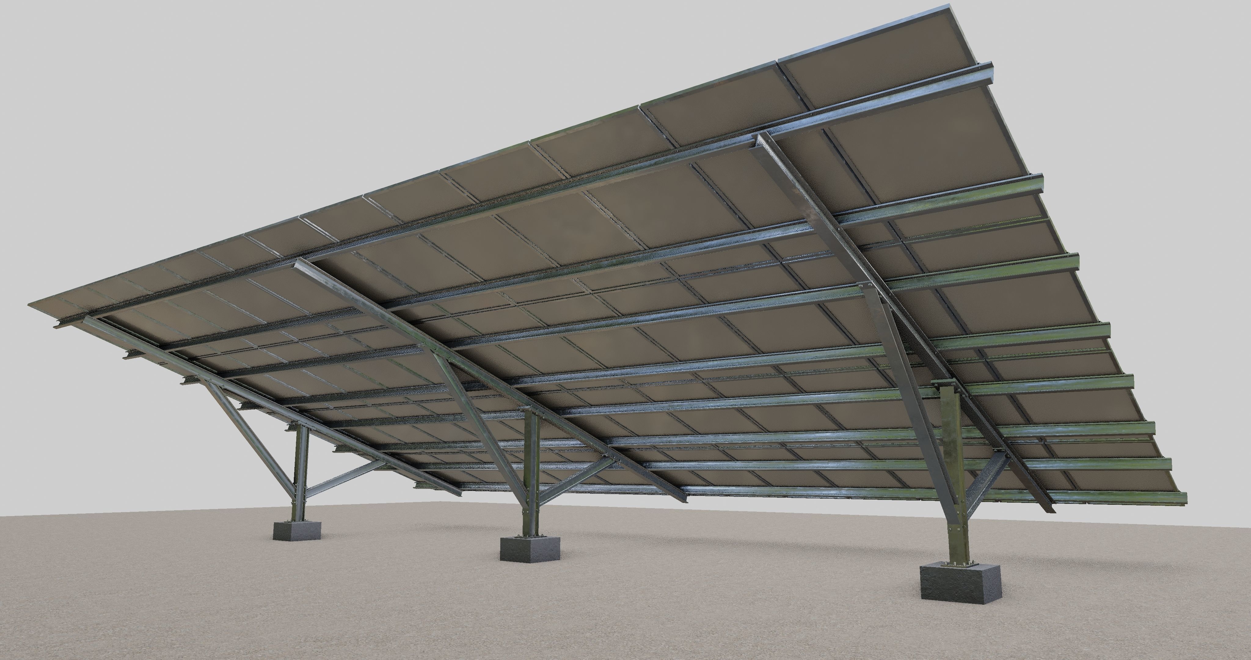 Solar Panel Steel Construction Type 19 3D model_2