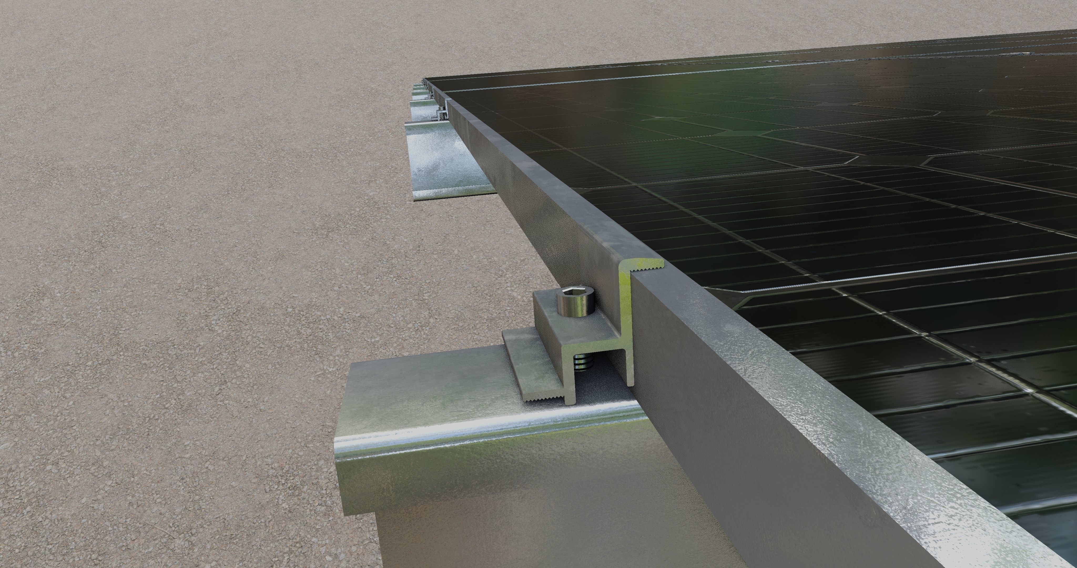Solar Panel Steel Construction Type 19 3D model_17