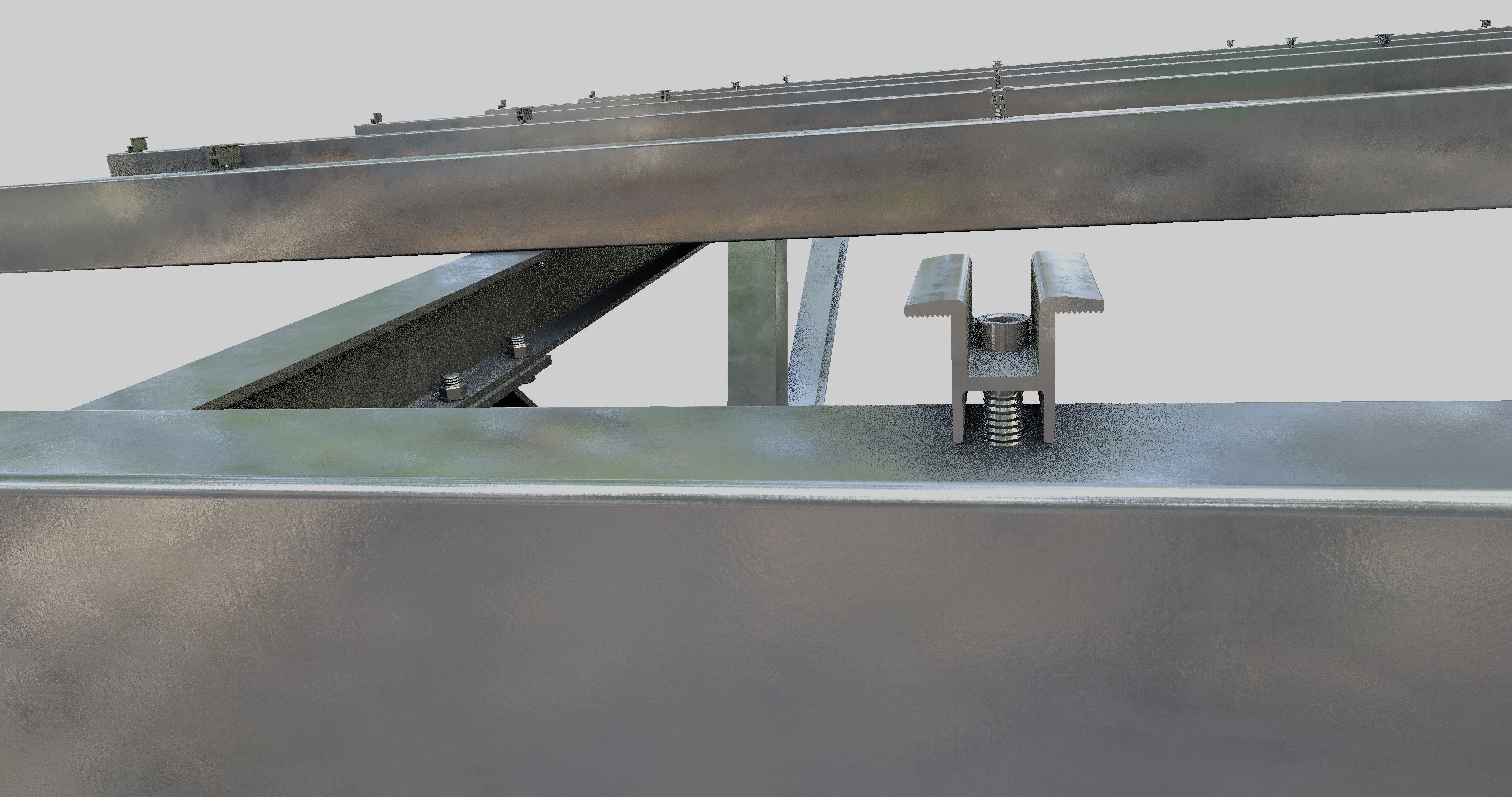 Solar Panel Steel Construction Type 19 3D model_13