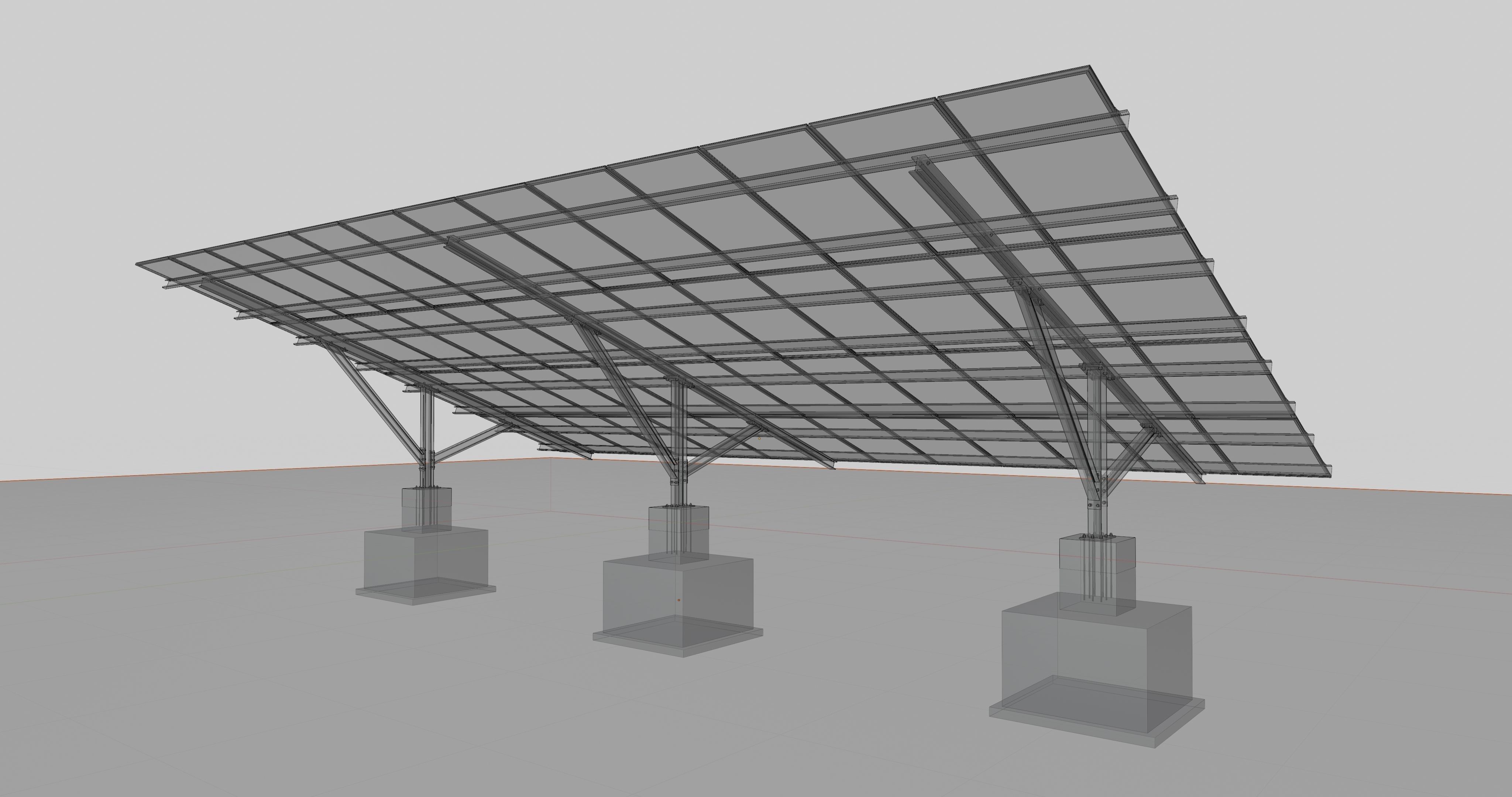 Solar Panel Steel Construction Type 19 3D model_21