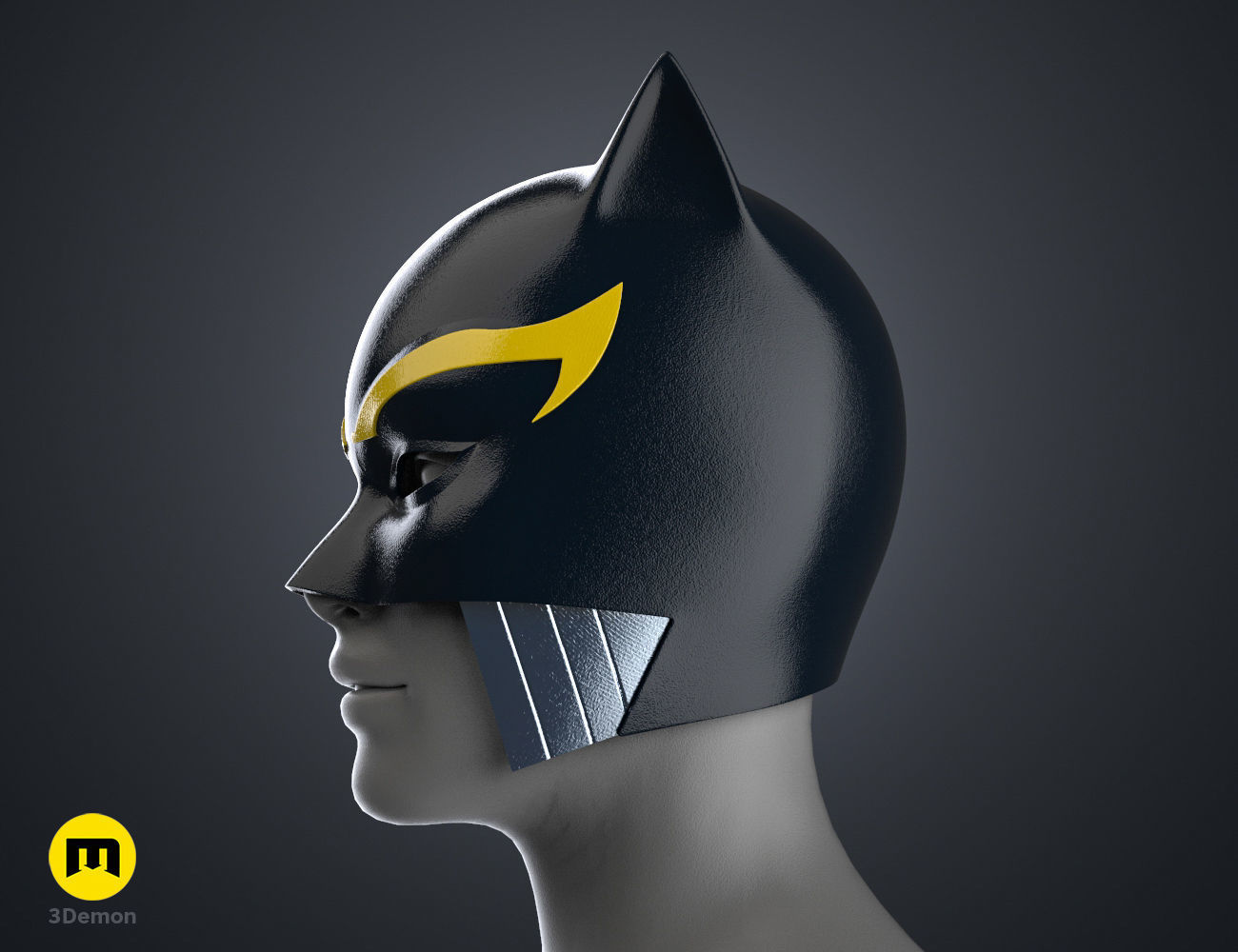 Hellcat Helmet Mask Marvel Comics 3D print model_1