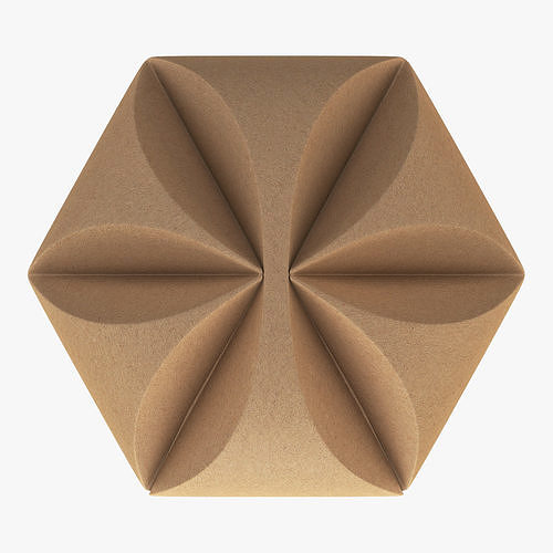 Package Cardboard Hexagon Petal Box M 1 3D model 2
