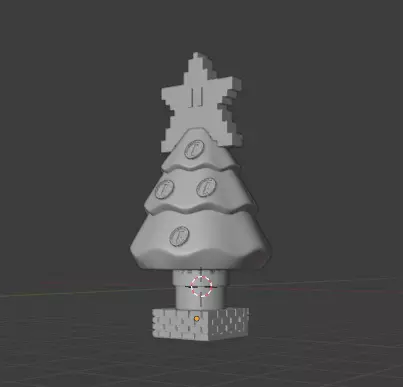 Mario Bros Star Christmas tree 3D model