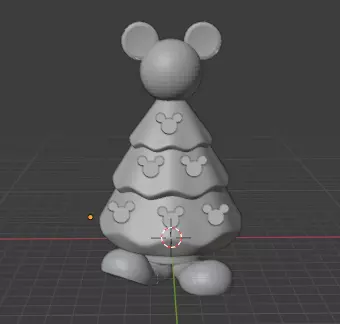 Mickey Christmas Xmas tree with ornaments 3D model
