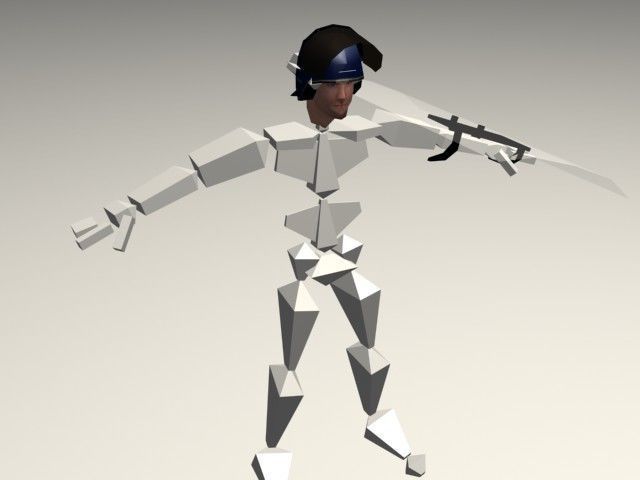 SWAT Police Officer Low-poly 3D model_9