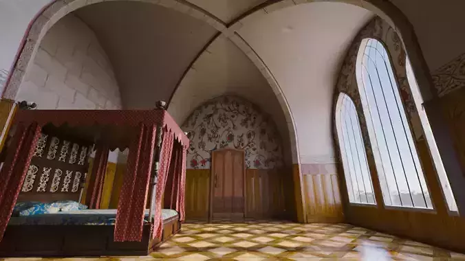 Medieval Royal Gothic Bedroom