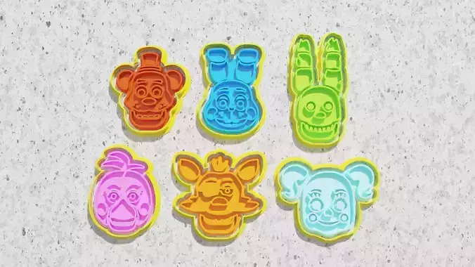Cortantes de Five nights at Freddy FNAF 3D print model