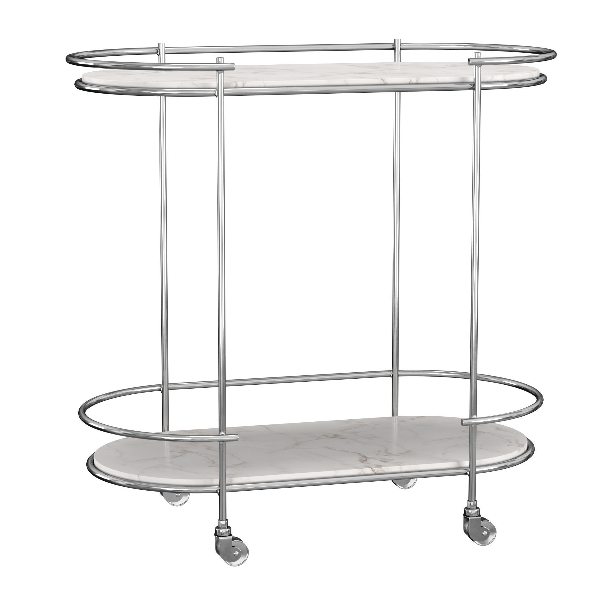 OVAL DRINKS TROLLY 3D model_1