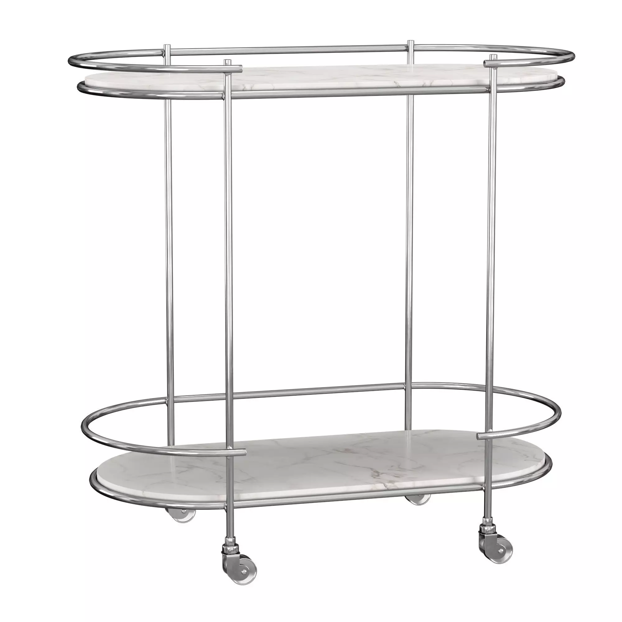 OVAL DRINKS TROLLY 3D model_0