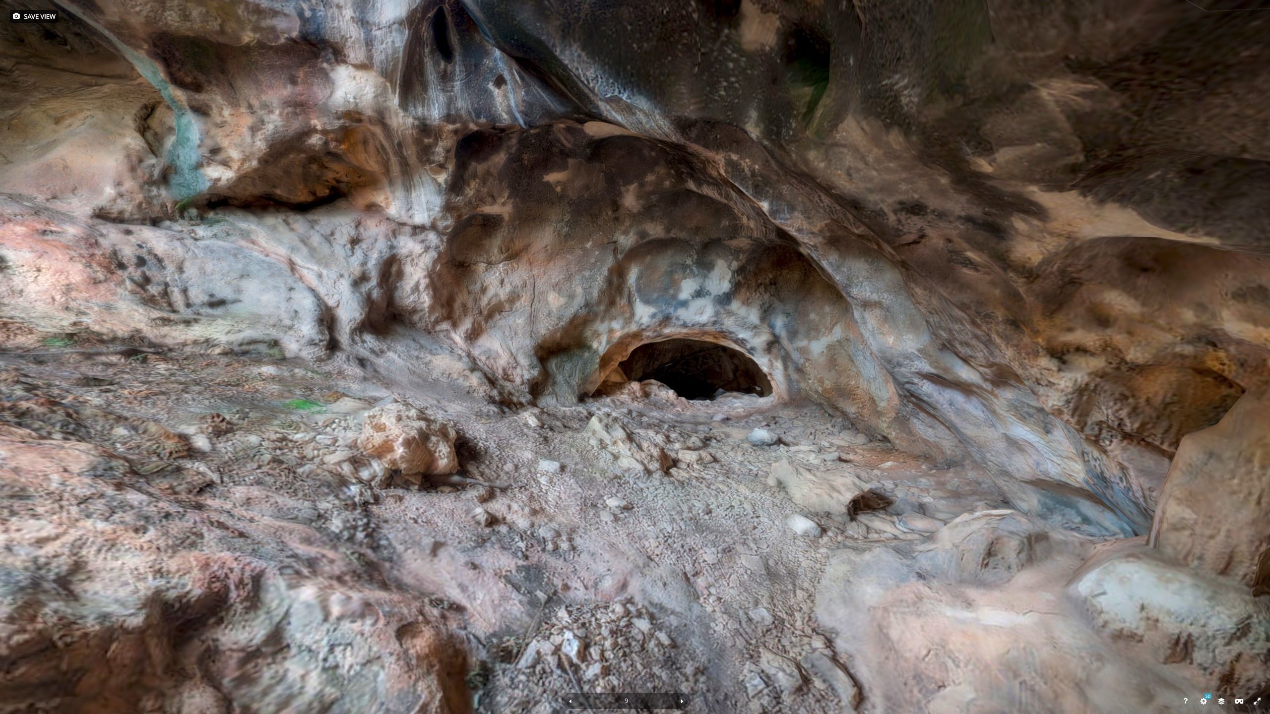 Real cave 3D scan cavern Low-poly 3D model_1