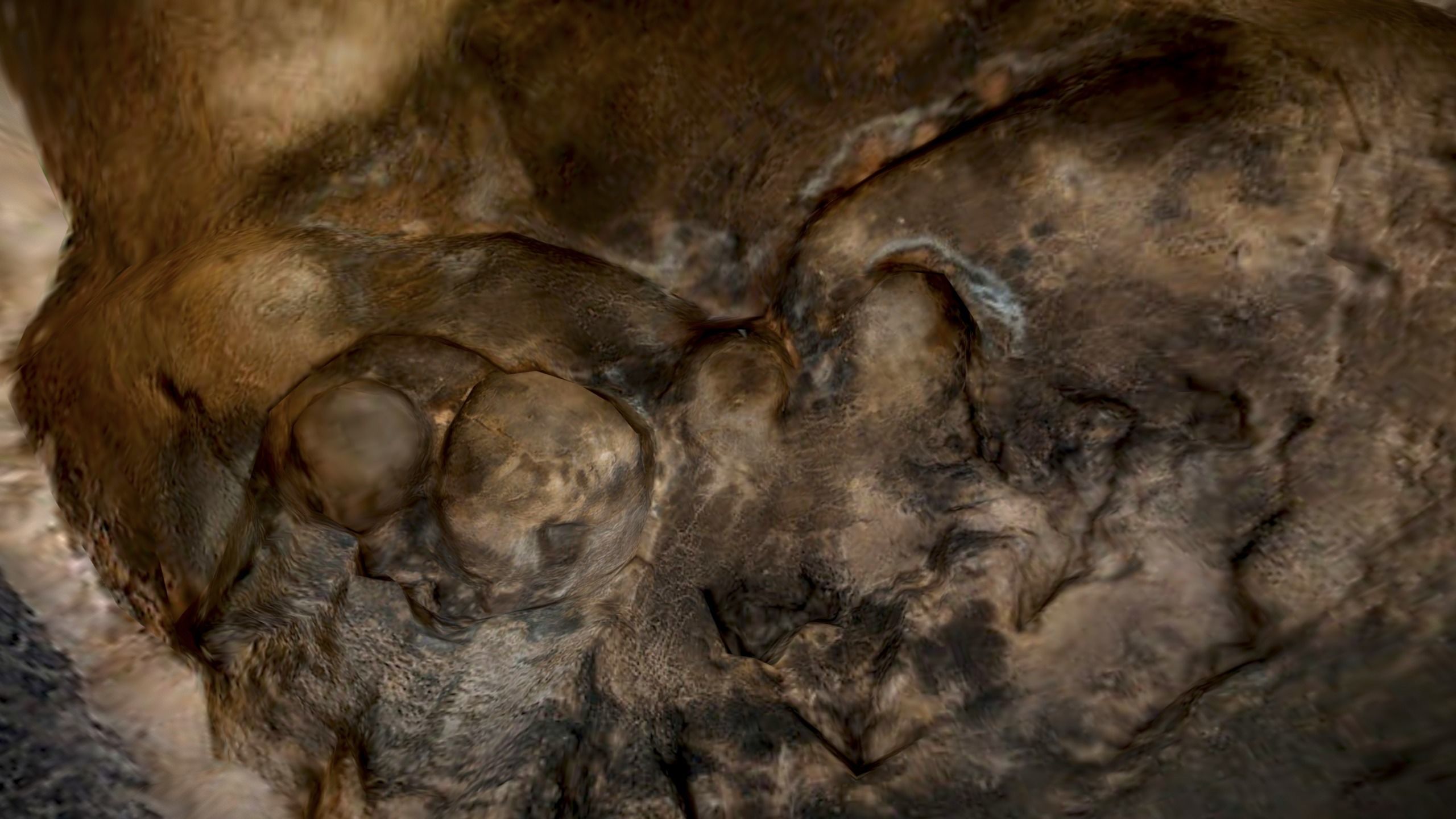 Real cave 3D scan cavern Low-poly 3D model_3