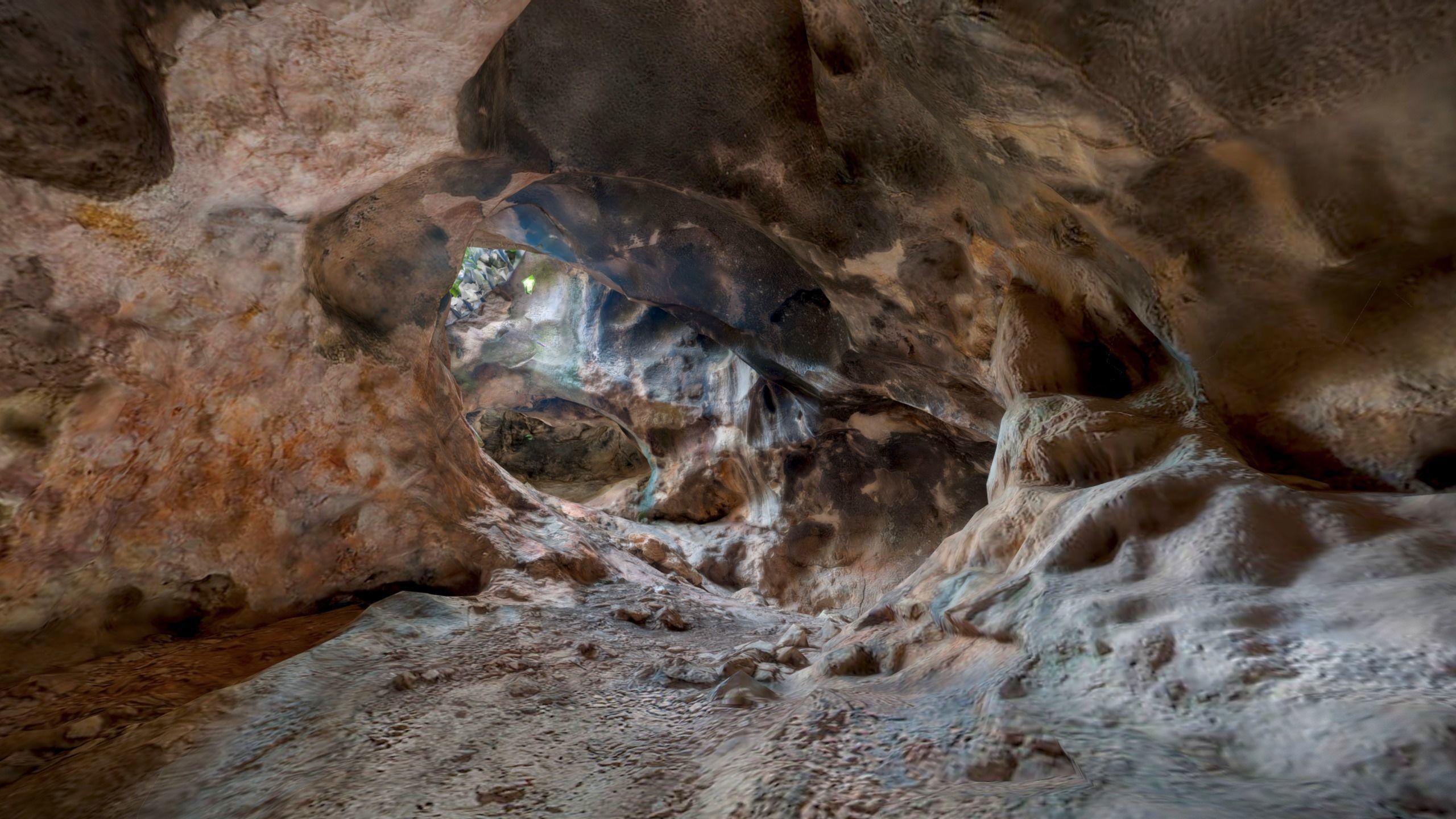 Real cave 3D scan cavern Low-poly 3D model_7