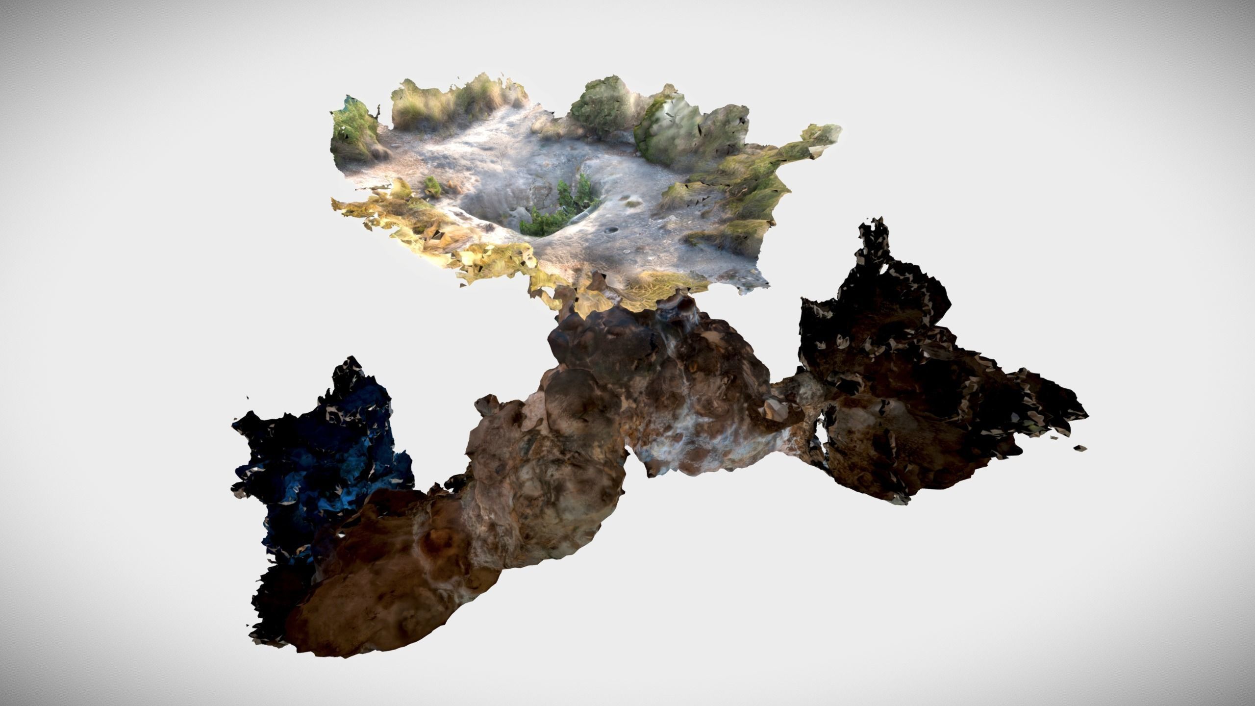 Real cave 3D scan cavern Low-poly 3D model_9