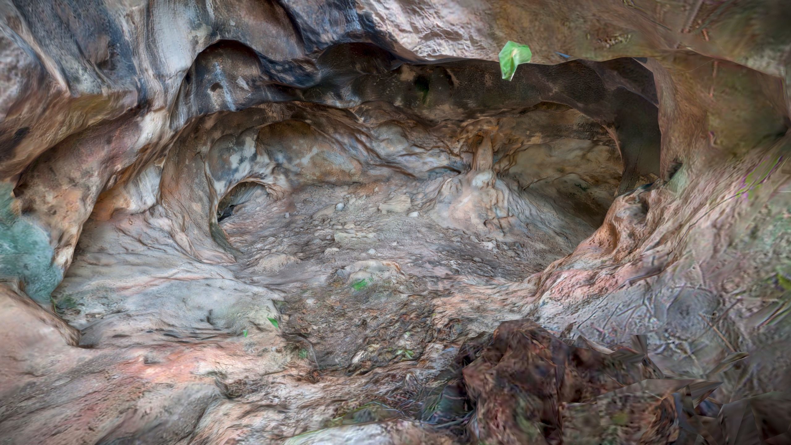 Real cave 3D scan cavern Low-poly 3D model_8