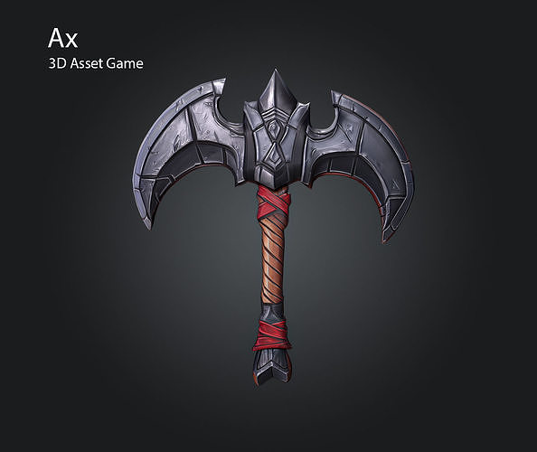 Axe stylized Free low-poly 3D model