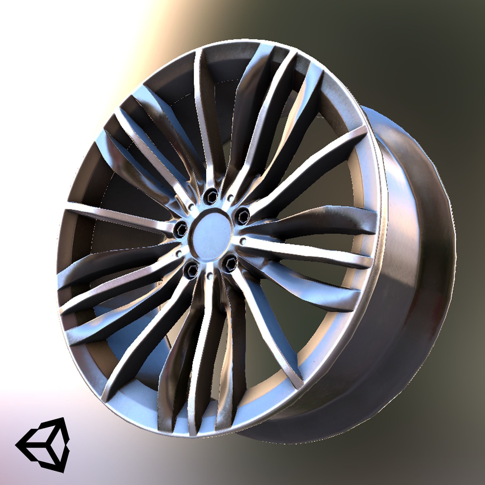Sport Car Rim 6 Game-Ready 3D Model Low-poly 3D model_21