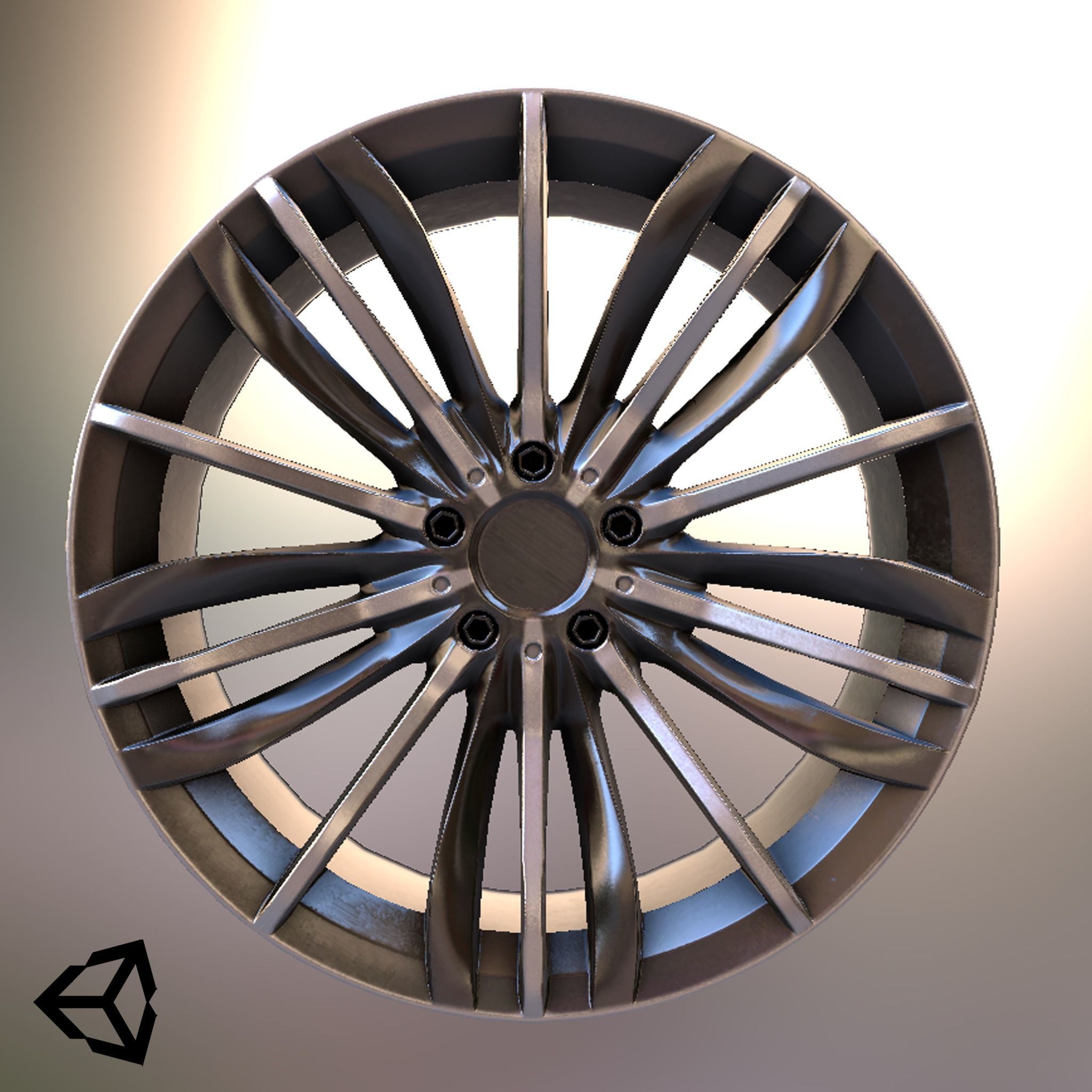 Sport Car Rim 6 Game-Ready 3D Model Low-poly 3D model_22