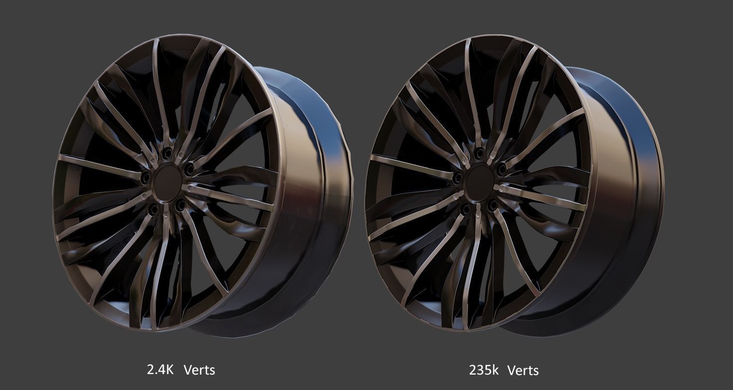 Sport Car Rim 6 Game-Ready 3D Model Low-poly 3D model_11