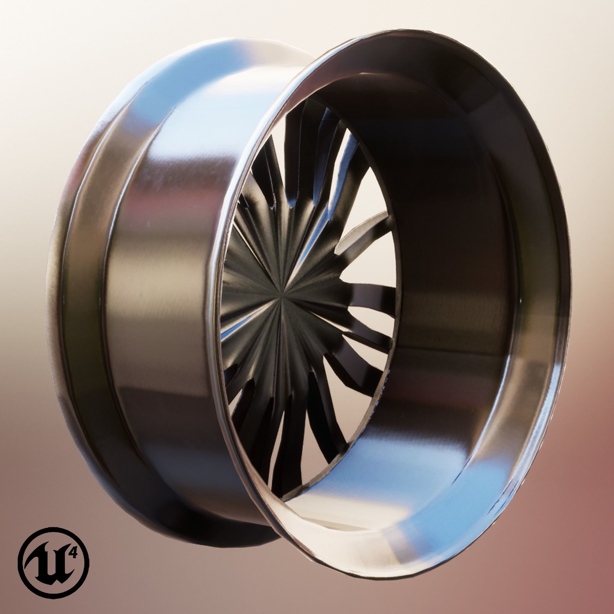 Sport Car Rim 6 Game-Ready 3D Model Low-poly 3D model_19