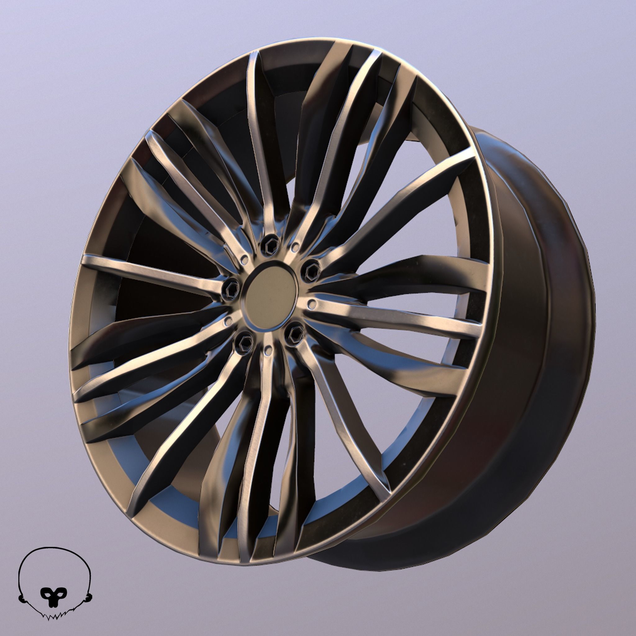 Sport Car Rim 6 Game-Ready 3D Model Low-poly 3D model_13