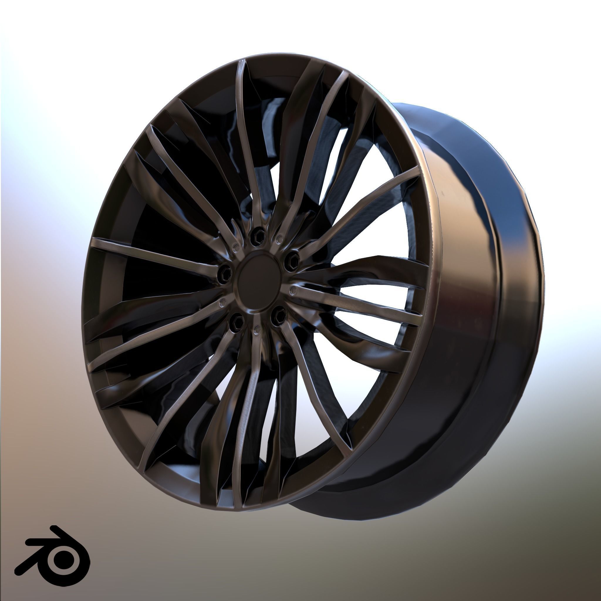 Sport Car Rim 6 Game-Ready 3D Model Low-poly 3D model_4