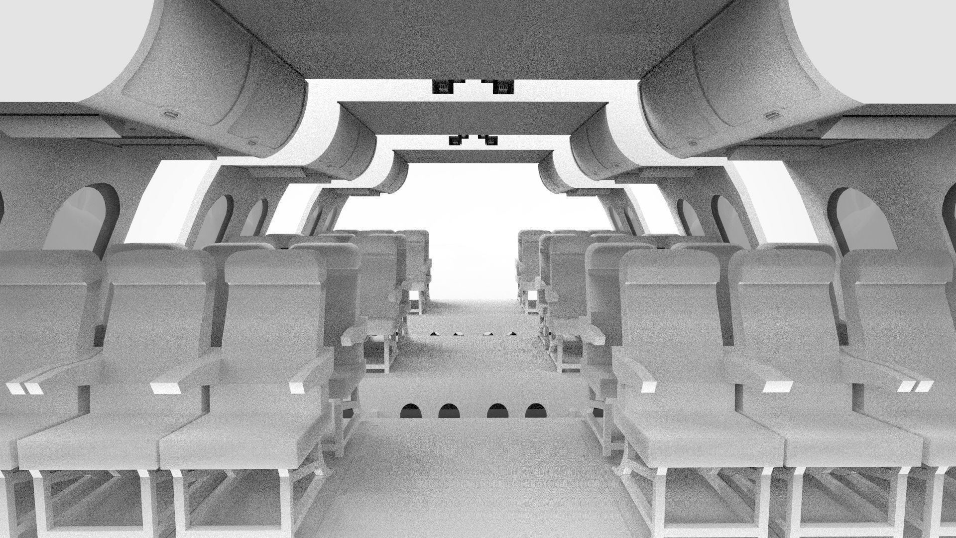 Airplane chair interior 3D PRINTED Ready 3D model_4