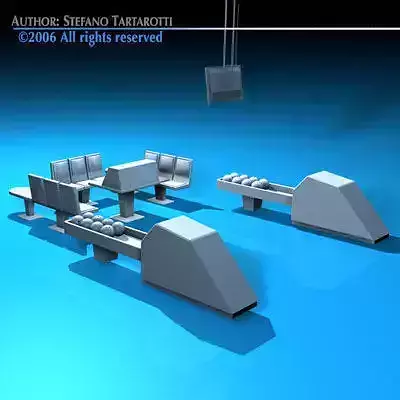 Bowling table 3D model