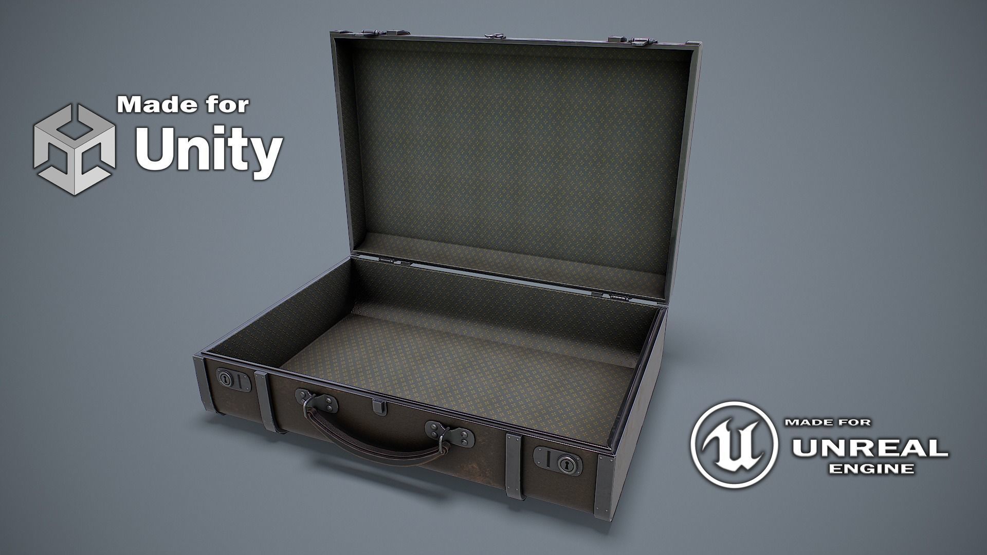 Suitcase 3d model Low-poly 3D model_3